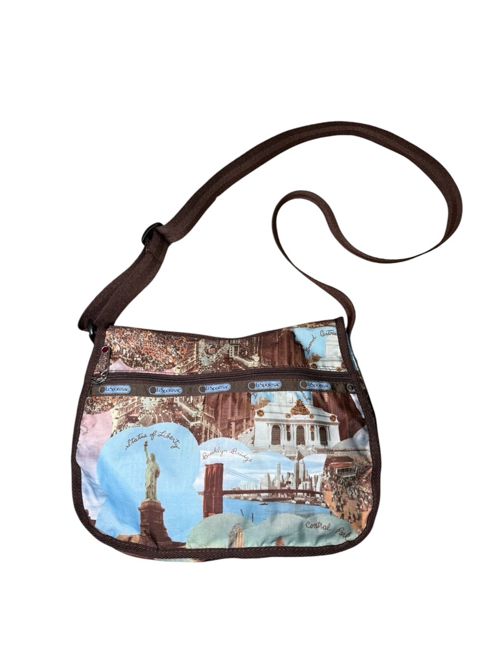 Vintage LeSportsac Y2K NY NY Souvenir Print Crossbody Shoulder Bag Rare